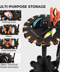 V16 Rotating Fishing Rod Holder For Garage Storage, 360 Degree Base, Holds Up To 16 Rods Or Combos, Space Saving Floor Rack