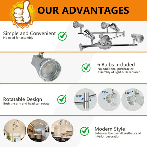 Dope Four Light Track Lighting Kit With Flexible Rotatable Heads And Alabaster Glass Shades, Modern Flush Mount Ceiling 6 bulbs included