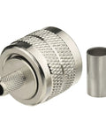 PL259 UHF Male Crimp Coax Connectors Set For RG58 LMR195 Cables, 50 Ohm Impedance, Brass Nickel Plated, Durable RF Adapter