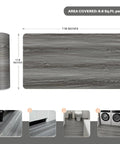 Real Wood Look Vinyl Floor Roll Featuring Dead Simple Peel And Stick Setup 11.8 inches wide realistic grey wood grain