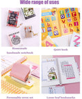 Various uses for the Six Hole Puncher For A4 A5 B5 Loose Leaf Notebooks And Scrapbooks, including quiet books and homemade notebooks.