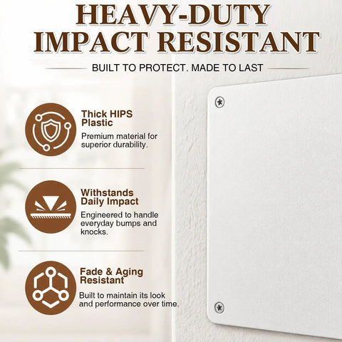 Heavy Duty 4 Pack 17X17 Inch Plastic Drywall Access Panel And Wall Hole Cover showing impact resistance features and quality material.
