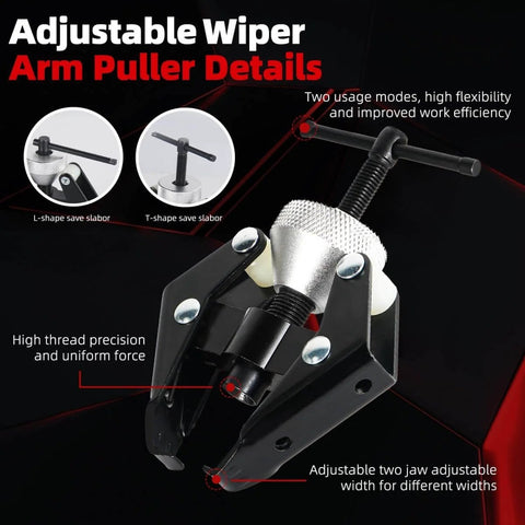 Heavy Duty Wiper Arm Puller And Battery Terminal Remover Kit For Windshield Wiper Arms And Bolted Battery Posts Dual Purpose Tool