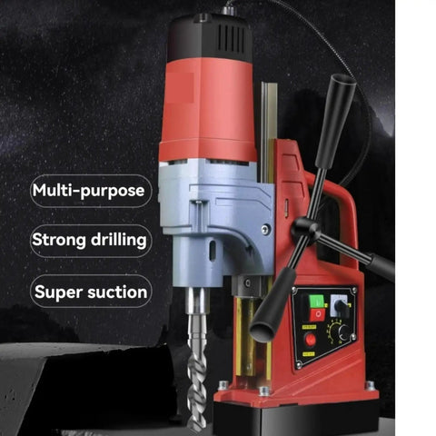Kickass Portable Magnetic Drill Press Tough As Nails Industrial Grade Workhorse For Heavy Duty Steel And Metal Fabrication With Ac Power Smooth vertical action drill with super suction and strong drilling capabilities.