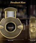 V Shape Cigar Cutter 3 In 1 With Stainless Steel Blade Integrated Holder And Decompression Rotator dimensions view