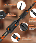 Close-up of Pro Grade Countersink Drill Bit Set 15Pcs M2 Cobalt HSS Woodworking Kit with tapered drill and hex shank details.