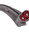 Level Up Your Setup With This Heavy Duty Taurus 3 Ring Saw Stabilizer For Better Grip Less Grommet Wear And Super Smooth Cuts Through Thick Metal Plates, featuring grey aluminum and red gears.