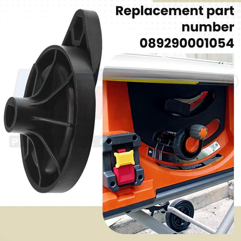 Two Pack Replacement Hand Wheel for Table Saw 089290001054 Fits Model R4513 Durable Steel Wheel shown installed on table saw