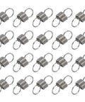 Dope 20 Pack High Performance 304 Stainless Steel Extension Springs Tiny Size 0.02x0.16 Inch arranged in a grid.