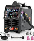 55 Amp Plasma Cutter With High Frequency Non Touch Pilot Arc, Digital Screen Display, and accessories, CUT 55HFLED