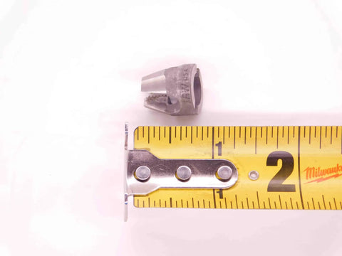 Acorn Die For 10-24 NC Threads In High Speed Steel Machinist Cone Style 21/32 Inch OAL USA Made Precision Tool For Metalworking Tight Tolerances DM1367CT4, shown with tape measure