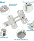 Detailed features of 4 Inch Flip Latch Gate Latches Built Tough With SUS304 Stainless Steel Brushed Nickel Gate Hardware