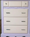 Lavender dresser with Crystal Cabinet Pulls 4 Pack With 1 Inch Screws Zinc Alloy Crystal Drawer Pull Handles