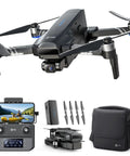 Dope 4K GPS Drone With 2 Axis Gimbal, Remote ID, 30FPS Cam, Follow Me with controller, battery, propellers, and carrying case