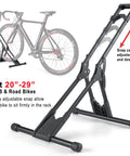 Freestanding Bike Floor Stand For Garage And Home Indoor Bicycle Rack That Fits 20 To 29 Inch Mountain And Road Bikes No Sweat Easy Setup