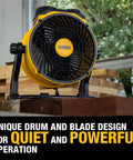 Heavy Duty Floor Fan And Air Purifier Combo Delivers 4000 CFM, Smart Air Quality Sensor, LED Display, 16 Inch Industrial Fan
