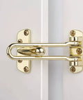 Heavy Duty Swing Bar Door Lock For Front And Interior Doors Home Security Anti Theft Door Guard Latch installed on a white door