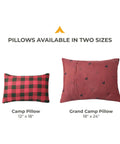 Two sizes of Ultra Soft Travel Camp Pillow For Camping And Backpacking, Washable Black, Compact Comfort For Road Trips And Outdoor Adventures