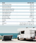 High Efficiency Bifacial 100W 12V Solar Panel With 9BB Monocrystalline Cells on beach with RV