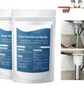 Straight Up Tough Steel Reinforced Epoxy Putty, Heavy Duty Two Part Adhesive Clay Filler For Bonding Metal Wood Plastic And Drywall, Fast Curing Sandable Repair Compound, 2 Pack Of 100 Grams in packaging displayed.