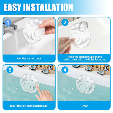 Easy installation instructions for Deep Soak Tub Overflow Drain Cover With Heavy Duty Suction Seal That Adds Inches To Your Bathtub For The Ultimate Spa Vibe Easy Push Install Clear Finish Total Bathroom Game Changer.