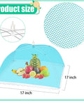 5 Pack Mesh Food Cover Tents For Picnics And Barbecues, 17x17 inch coverage with lace trim, keeps food safe from pests