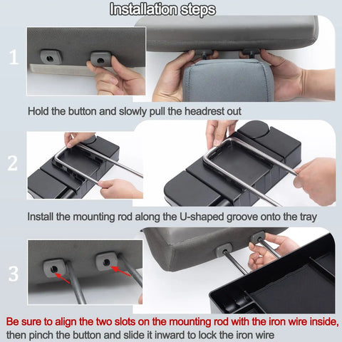 Installation steps for Front Center Jump Seat Organizer Tray With Non Slip Mat And Coin Box For 2011 Through 2026 Ford F Series Trucks.