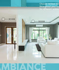 Ultra Thin 3 Inch Square LED Recessed Lights With Dimmable Wet Rated Construction Slick 5CCT Color Selectable 3000K 5000K