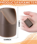 Twelve Pack Beige Folding Chair Leg Caps Seven Eighths Inch V Tip Stabilizer Feet Non Marring Floor Protectors displayed in hand.
