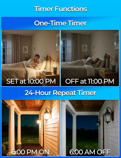 Color Changing RGBW LED Light Bulb With 270 Degree Beam, 450 Lumens 2700K Warm White, 40W Equivalent showing timer functions