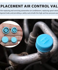 2 Pack Car AC Valve Caps With Leakproof O Ring Seal For R134a Charging Ports on metal air conditioning tubing