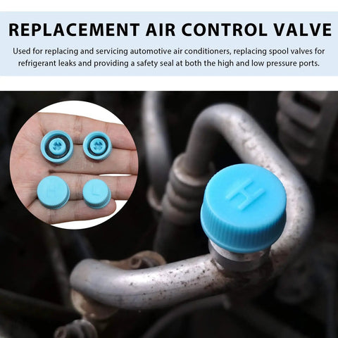 2 Pack Car AC Valve Caps With Leakproof O Ring Seal For R134a Charging Ports on metal air conditioning tubing