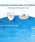 Certification for Under Sink Water Filter Replacement For Filtrete 3US-PF01 And 3US-MAX-F01 Fits 3US-PF01H Delta RP78702 NSF ANSI 42