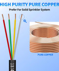 Eighteen Gauge Four Conductor Solid Sprinkler System Wire 50Ft With PVC Jacket for underground irrigation valves.