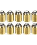 Six Pack Brass Ball Point Spring Plungers 10x13mm No Step Positioning Beads Ball Catch Latch For Doors Cabinets Furniture And Mechanical Devices Great For Doors Cabinets Furniture And DIY Projects, 10 pieces