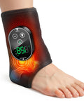 Cordless Ankle And Foot Heating Pad With Massage For Quick Relief Portable Heat For Sore Feet And Arms Adjustable Temperature Cozy Comfort Fit Noir Color on foot.
