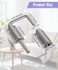 Dimensions of Built Tough Multi Angle Sliding Door Loop Lock For Barn Doors And More in silver aluminum alloy