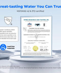 Sink Faucet Water Filter with 360 Degree Rotating Stainless Steel Design, NSF Certified Kitchen Sink Purifier on certification of listing