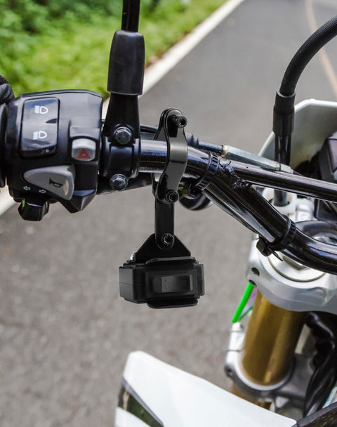 Winch Rocker Switch Kit For ATV And UTV 12V Weatherproof mounted on handlebar with bracket