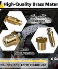 High-Quality Brass Adapters from Top Shelf Brake Bleeder Screw Kit, designed for durable car caliper maintenance.