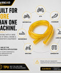 Top Tier TPU Fuel Line Kit 3/16 And 1-4 Inch With 8 Heavy Duty Clamps For Small Engines Lawmowers Trimmers And Chainsaws Flexible Durable Performance Gear yellow fuel tubing for ATV, mower, and chainsaw