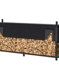 Heavy-Duty 8 Foot Firewood Rack With Weatherproof Cover And Carry Bag For Indoor Or Outdoor Use, Sturdy Steel Log Holder