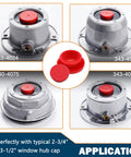 1-1/8 Inch Vented Hubcap Rubber Plugs For Trailer Wheel Covers Replacement Fits Stemco 359-5990 with hub caps 2-3/4 to 3-1/2 inch