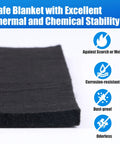 2Pack 10mm Thick Fireproof Welding Blanket 12x12 Inches Carbon Felt Shield displayed with stability features