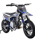 X-Pro Hawk 60cc Youth Dirt Bike In Pink featuring automatic CVT transmission, front rear disc brakes, and training wheels.