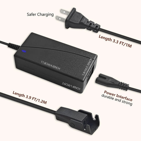 Heavy Duty 29V 2A Power Supply For Electric Recliners And Lift Chairs With LED Indicator Light, 3.3 FT power cord and AC DC connector.