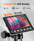 4.3 Inch LCD Coin Microscope With LED Light For Ultra Close Up Mint Mark Details And Surface Texture, Perfect For Coin Collectors, Jewelers, And Watchmakers Seeking Precise Digital Magnification On Small Features. 4.3-inch HD IPS screen