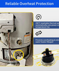 Resettable KSD301 290F Water Heater Thermal Switch Auto Reset Thermal Limit Cutoff installed on water heater