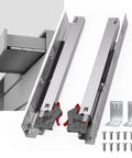 15 Inch Soft Close Undermount Drawer Slides Full Extension 80 Lb Heavy Duty Concealed Rails With Rear Mount Brackets For Five Eighths Inch Side Thickness Easy Install For Face Frame Or Frameless Cabinets 1 Pair