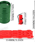 Roof Rack Accessory Kit For One Tenth Scale RC Crawlers TRX4 TRX6 SCX10 Red Cat including oil drum and fire extinguisher